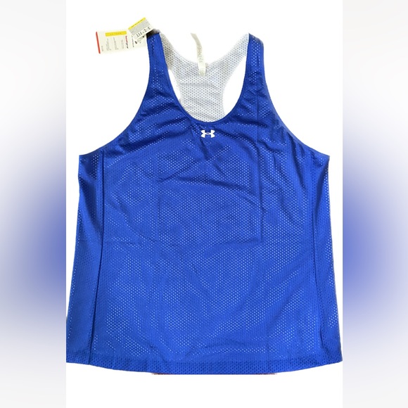 NWT woman’s Under Armour royal blue reversible team jersey / size is xlg - Picture 3 of 8